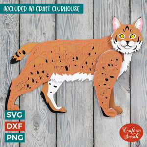 Bobcat SVG | Layered Bob Cat Cutting File
