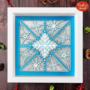 Snowflake Shadow Box SVG | Layered Christmas Snowflake Cutting File