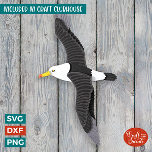 Albatross SVG | 3D Flying Albatross Cutting File