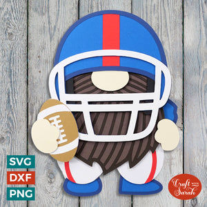American Football Gnome SVG | Male Football Gnome