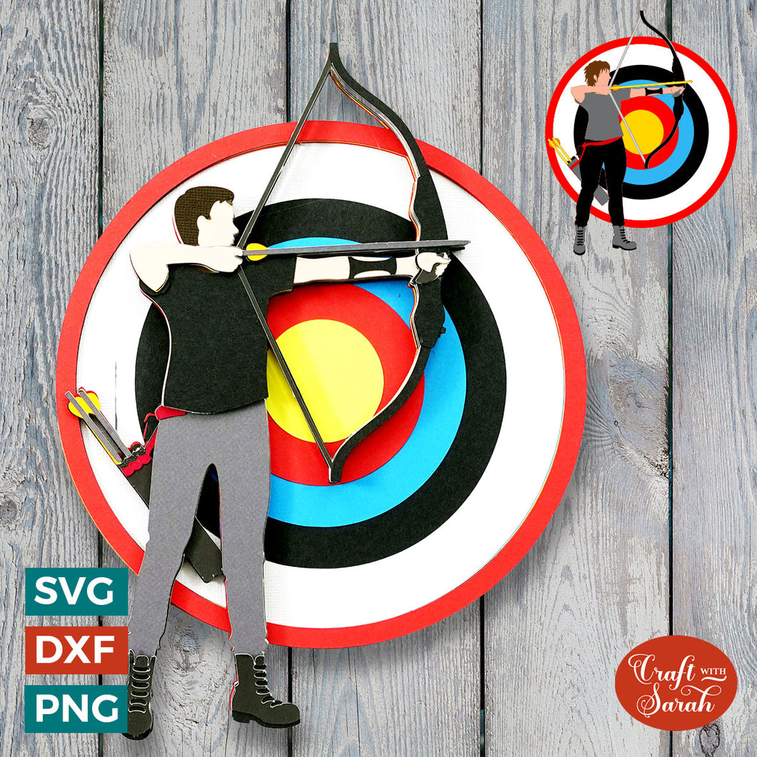 Archery SVG | Male & Female Archer Bow & Arrow Cut Files