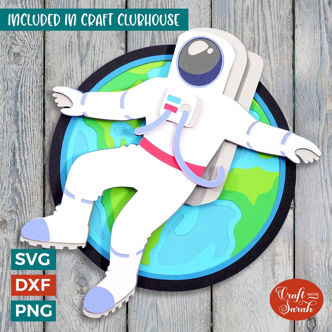 Astronaut SVG | Layered Outer Space Cutting File