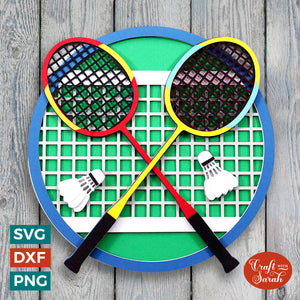 Badminton SVG | Badminton Shuttlecock & Net Cut Files