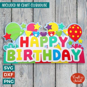 GIANT Happy Birthday Layered SVG | Off-the-Mat Birthday Sign