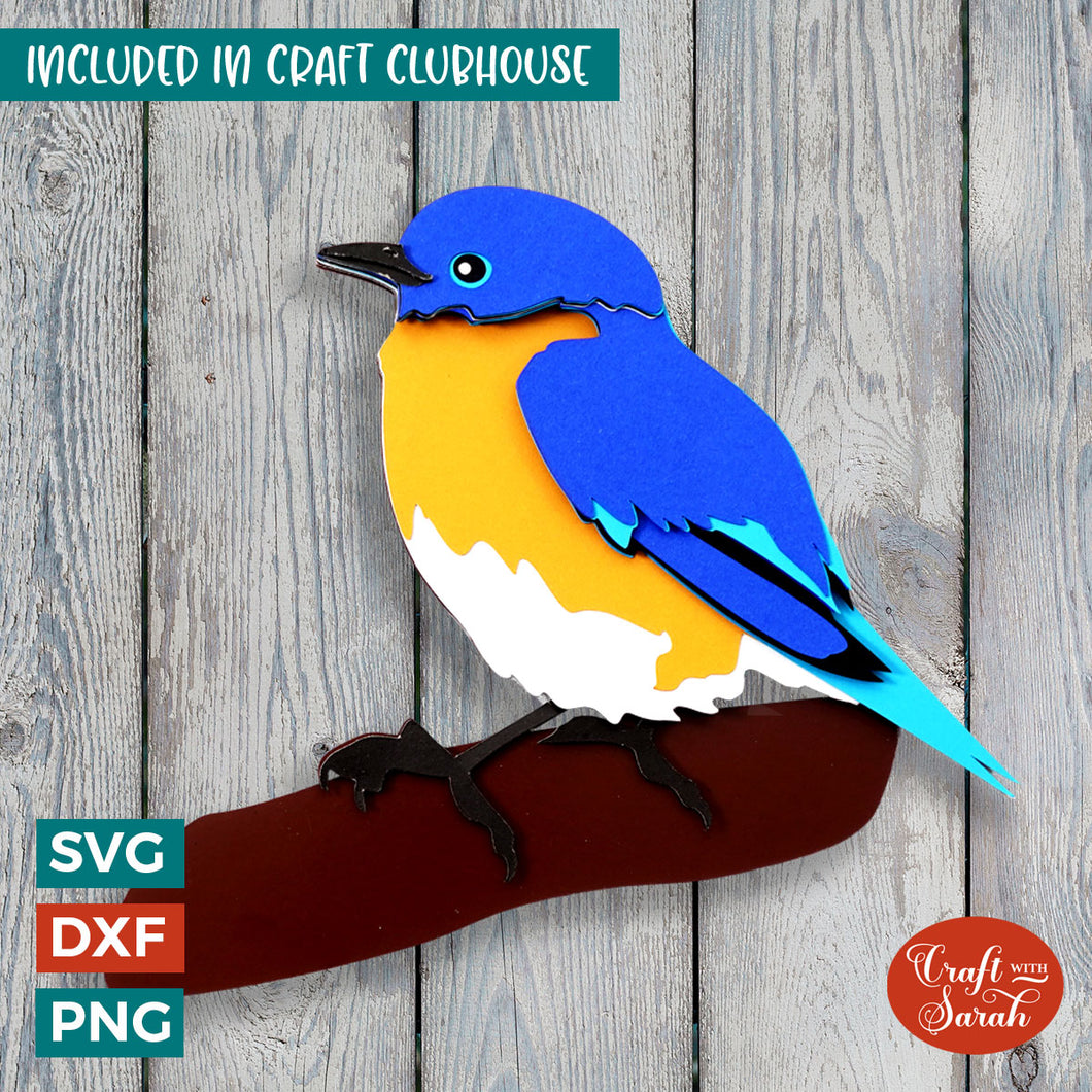 Bluebird SVG | 3D Layered Bluebird Cutting File