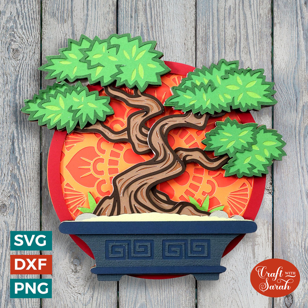 Bonsai Tree SVG | Layered Gardening & Nature Cutting File