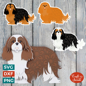 Cavalier King Charles SVG | Standing Cavalier King Charles Cutting File