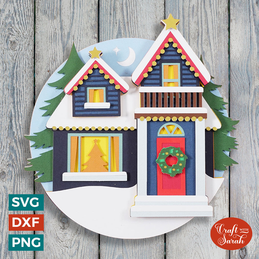 Christmas House Layered Cutting File | CCC23