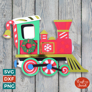 Christmas Train SVG | 3D Festive Steam Train Cutting File