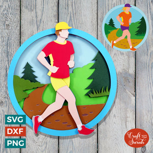 Cross Country Running SVG | Male & Female Trail Running Cut Files
