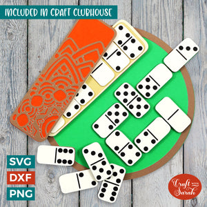 Dominoes SVG | Layered Traditional Dominoes Game Cut Files