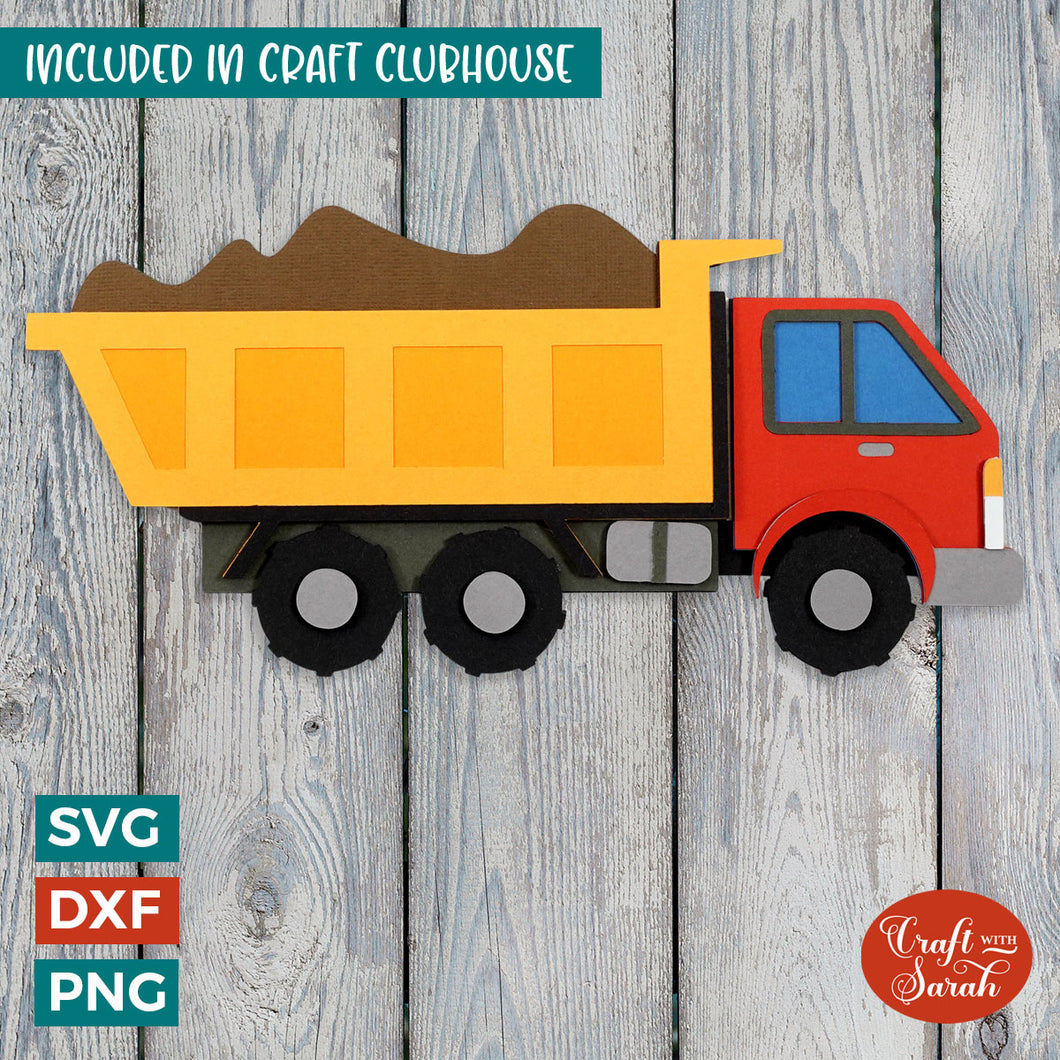 Dump Truck SVG | Layered Construction Vehicle Cut Files