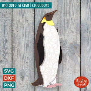 Emperor Penguin SVG | 3D Layered Penguin Cutting File