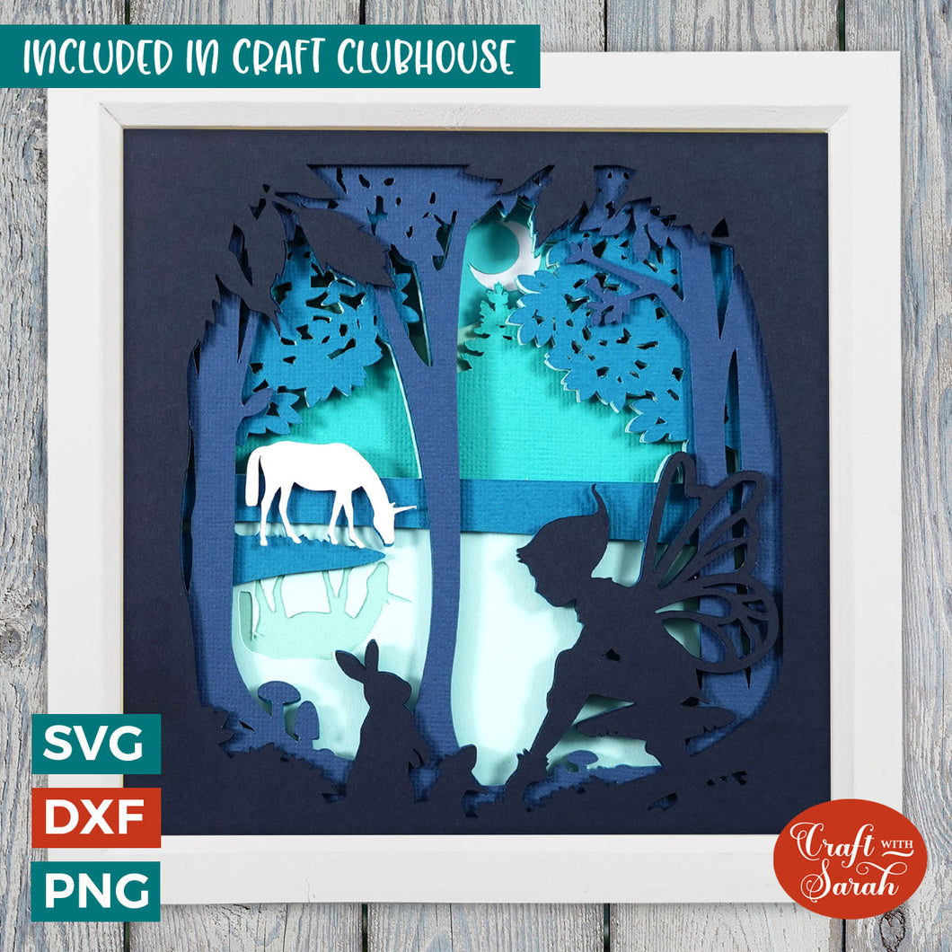 Fairy Scene SVG | 3D Layered Fairy In Forest Cutting File