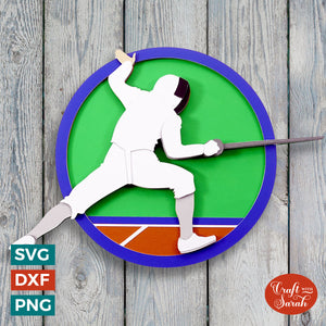 Fencing SVG | Fencing Swordsman Cut Files
