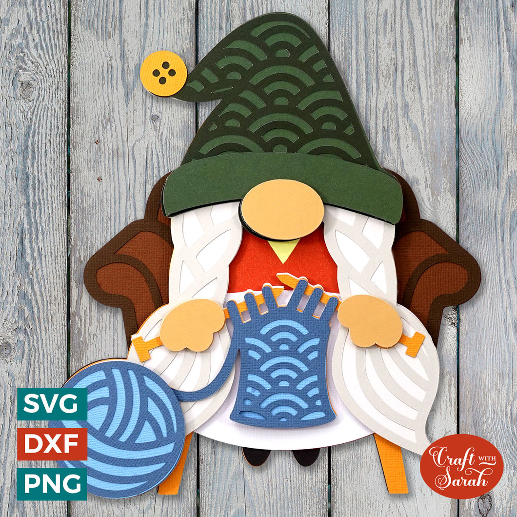 Grandma Gnome SVG | Layered Female Elderly Gonk Cut Files