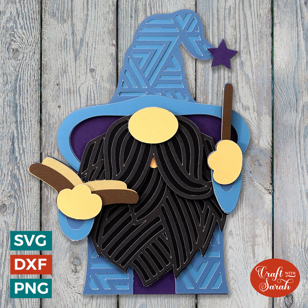 Magical Gnome SVG | Layered Male Magic Gonk Cut Files