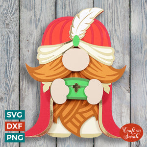 Wise Man 1 Nativity Gnome SVG | Christmas Gift Bearer Gonk Cut Files