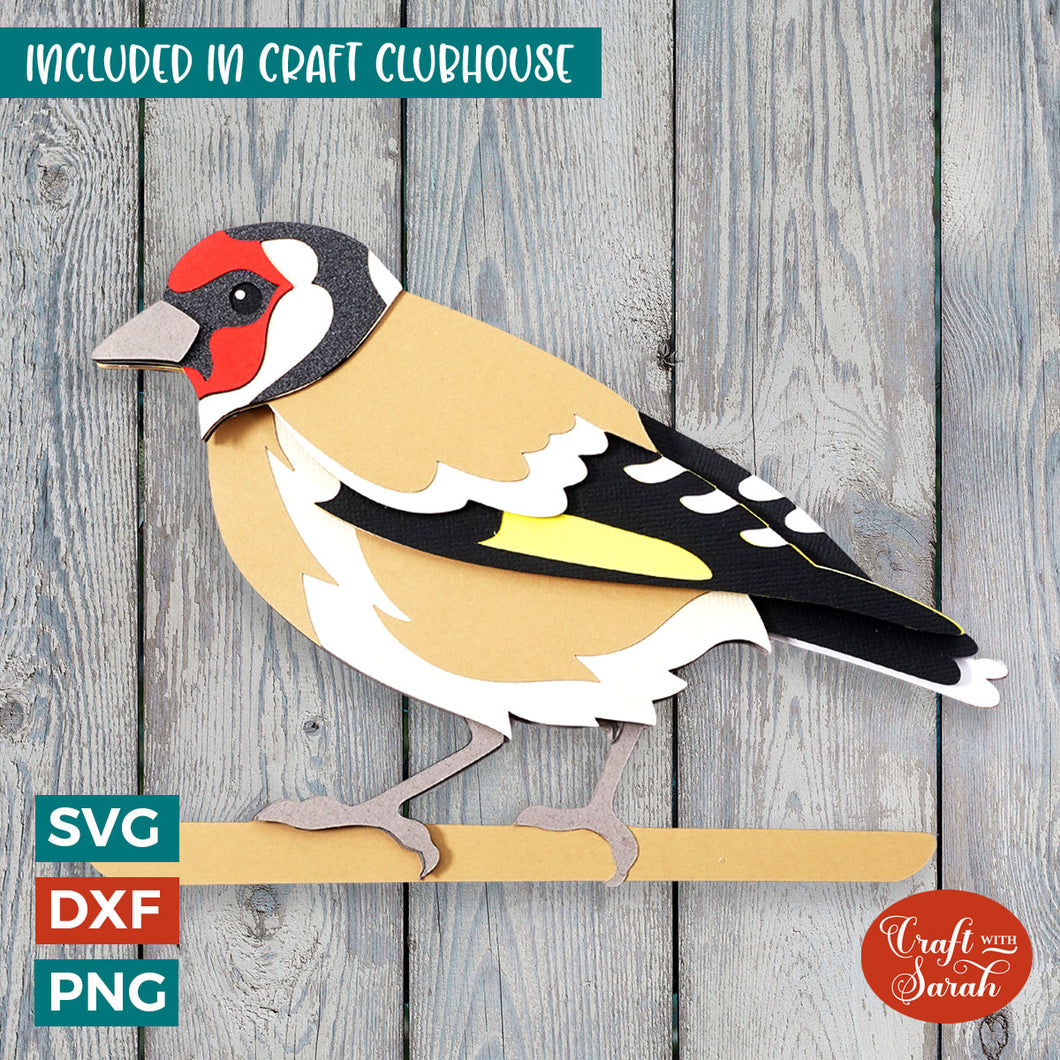 Goldfinch SVG | 3D Layered Bird Cutting File