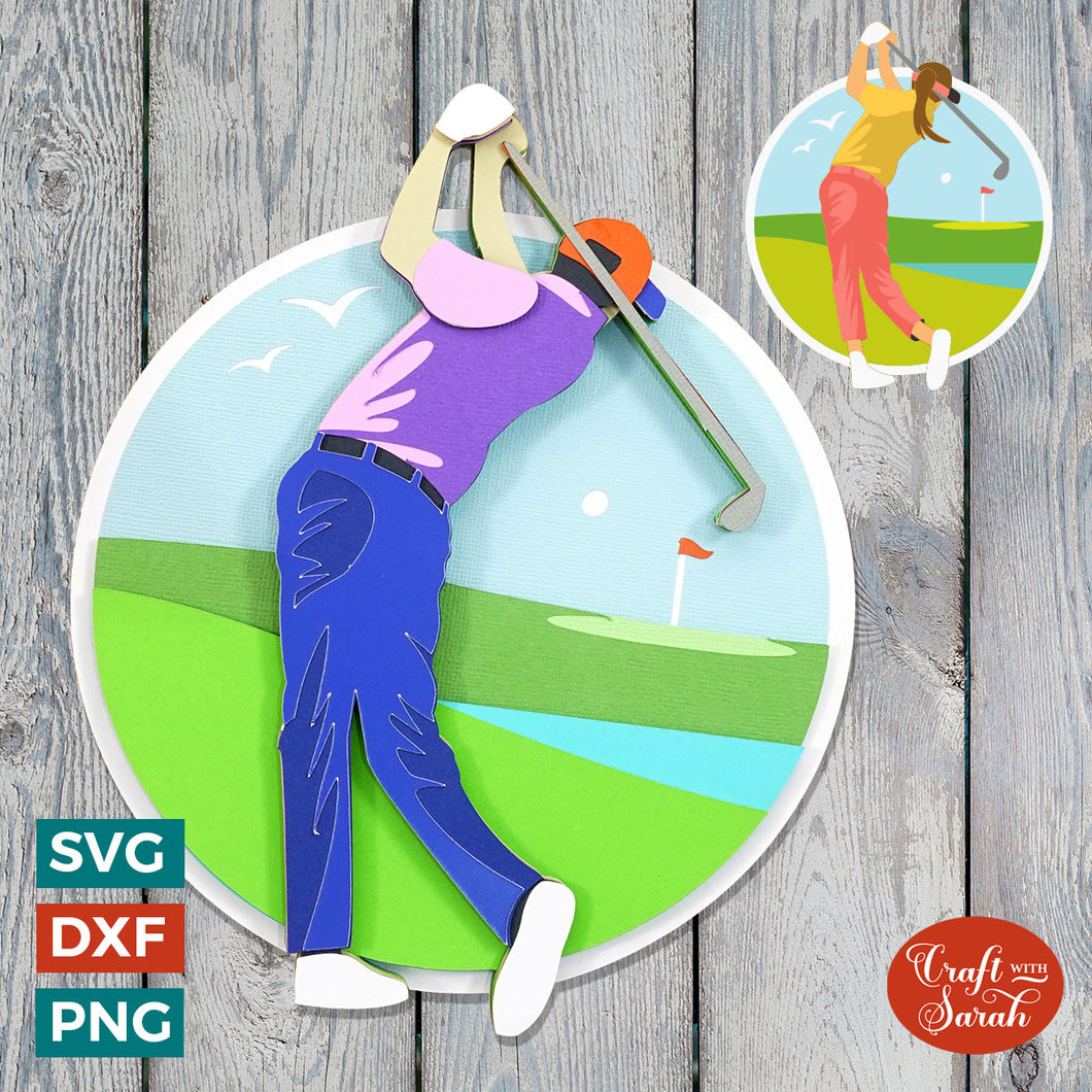 Golf SVG | Male & Female Golf Club Cut Files