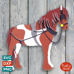 Draft Horse SVG | Layered Irish Cob HorseCutting File