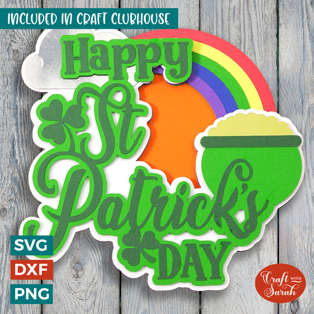 Happy St Patrick's Day SVG | 3D Layered Paddy's Day Cutting File