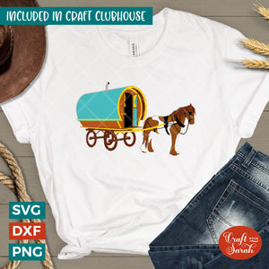 Romani Horse & Cart SVG | Vinyl Traveller Wagon Cutting File