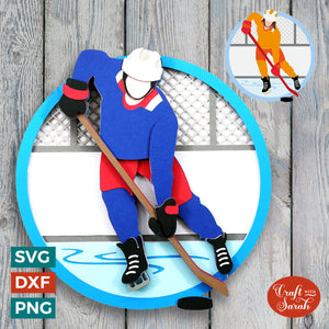Ice Hockey SVG | Male & Female Ice Hockey Player Cut Files