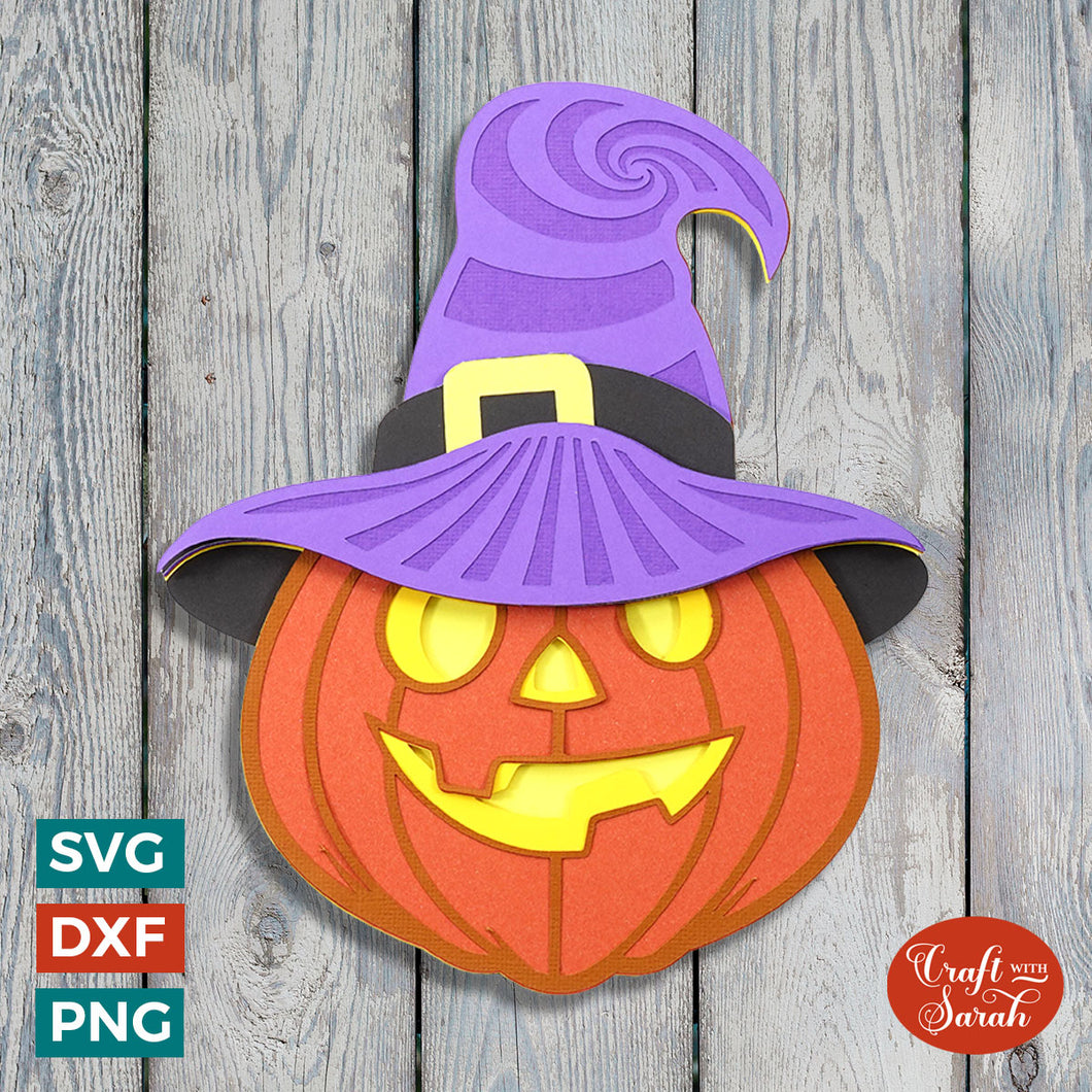 Jack O Lantern SVG | Layered Halloween Pumpkin Cutting File