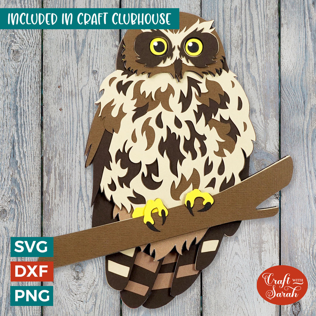 Morepork Owl SVG | Layered Morepork Owl Cutting File