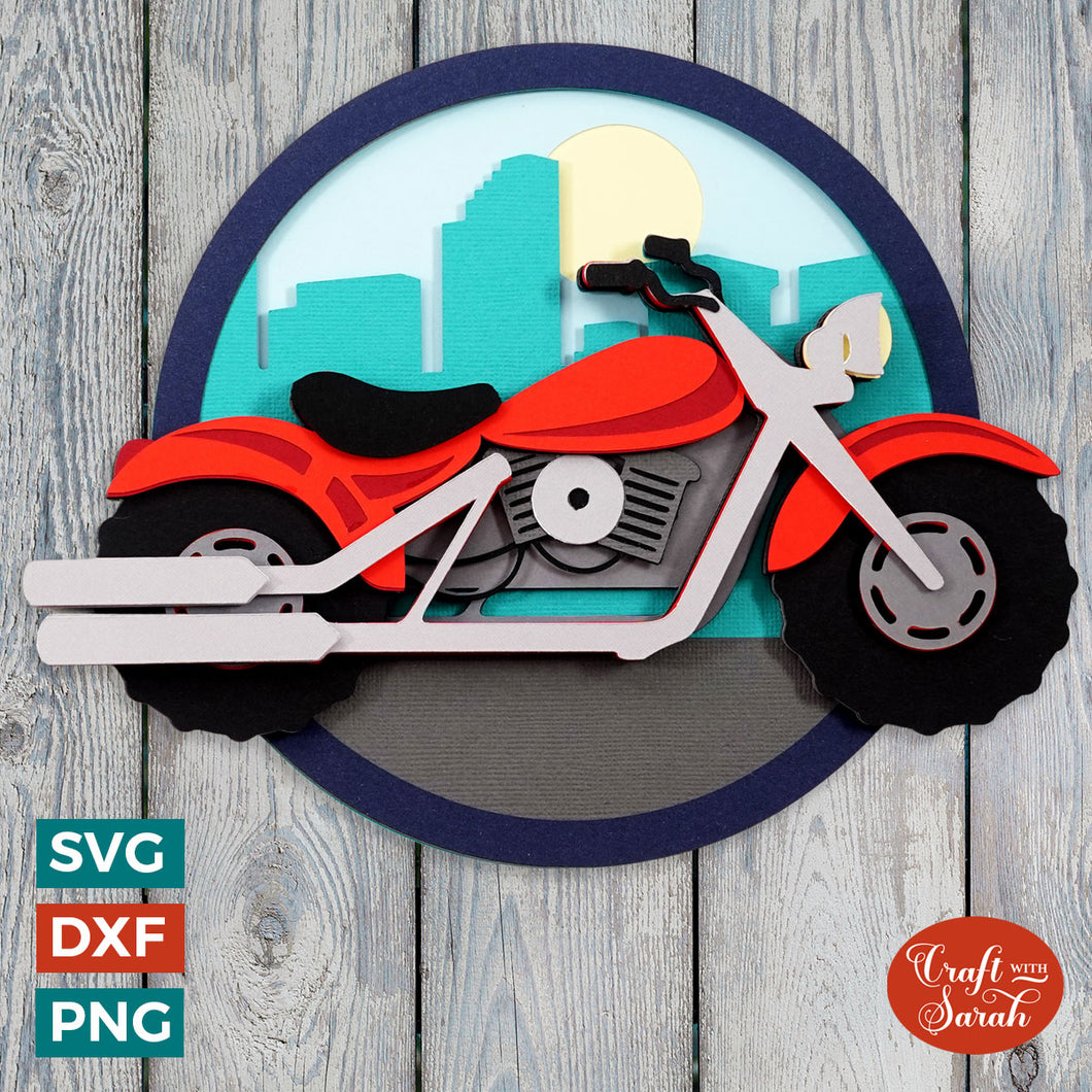 Motorbike SVG | 3D Layered Motorbike Cutting Files