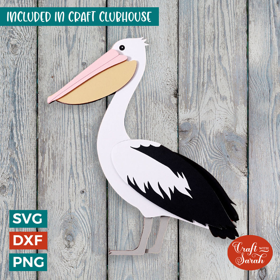 Pelican SVG | 3D Layered Bird Cutting File
