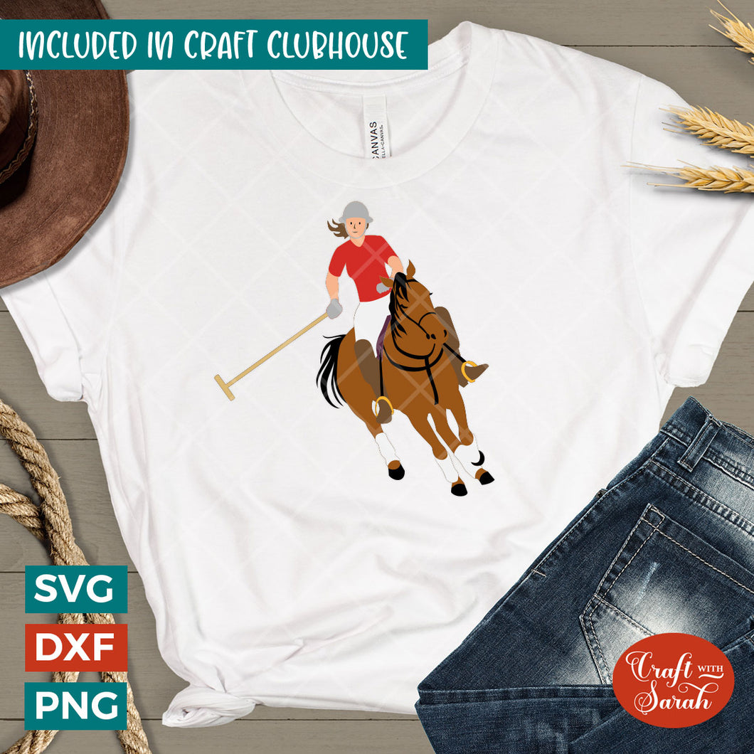 Polo Player SVG | Vinyl Female Polo Horse Rider Cutting File
