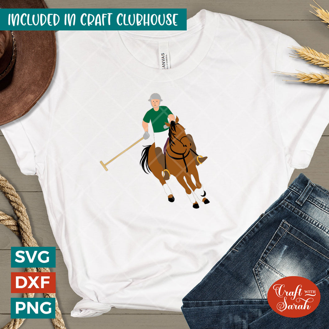 Polo Player SVG | Vinyl Male Polo Horse Rider Cutting File