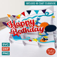 Load image into Gallery viewer, Happy Birthday Popout Card SVG Cut File
