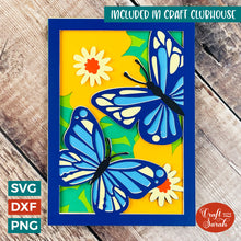 Load image into Gallery viewer, Butterflies Popout Card SVG Cut File
