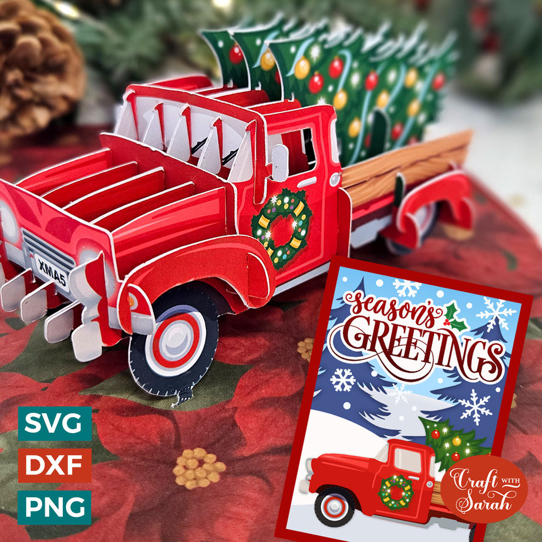 Christmas Truck Pop Out Card | CCC23
