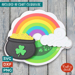 Pot of Gold SVG | 3D Layered St Patrick's Day Cutting File