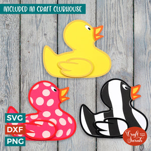 Rubber Ducks SVG | Layered Rubber Duck Cutting File