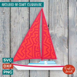 Sail Boat SVG | 3D Layered Sail Boat Cutting File