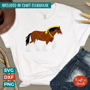 Shire Horse SVG | Layered Vinyl Shire Horse Cutting File