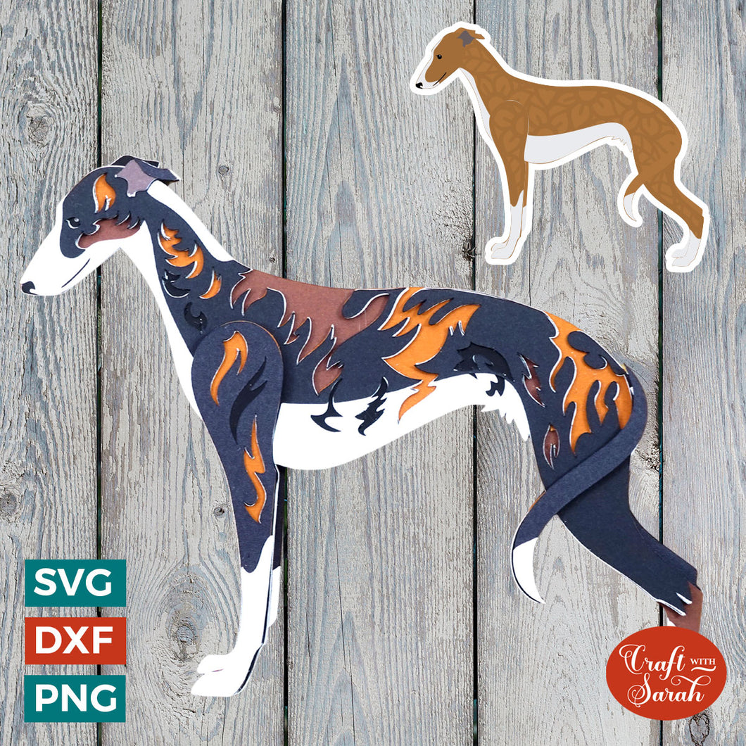 Spanish Greyhound SVG | Layered Spanish Galgo Dog Cutting File
