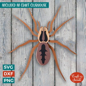 Spider SVG | 3D Layered Creepy-Crawly Cutting File