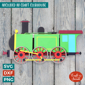 Steam Train SVG | 3D Layered Vehicle Cutting File