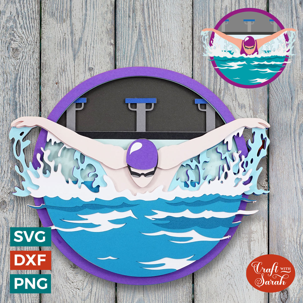 Swimming SVG | Male & Female Swimmer Cut Files