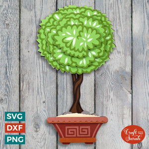 Topiary Tree SVG | Layered Garden Tree Cutting File