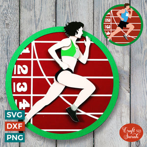 Track Running SVG | Male & Female Athletics Cut Files