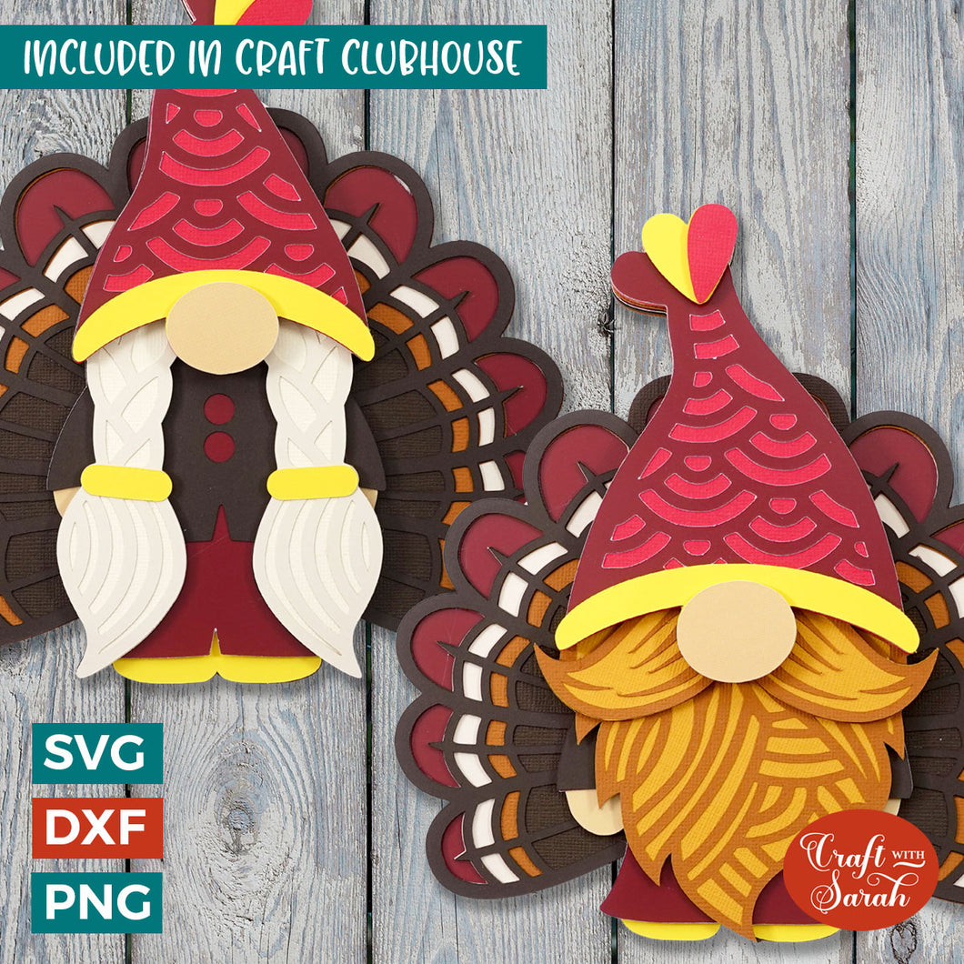 Turkey Gnome SVGs | Male & Female Thanksgiving Gnomes
