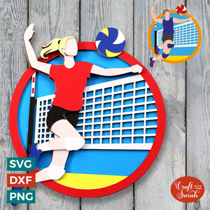Volleyball SVG | Male & Female Beach Volleyball Cut Files