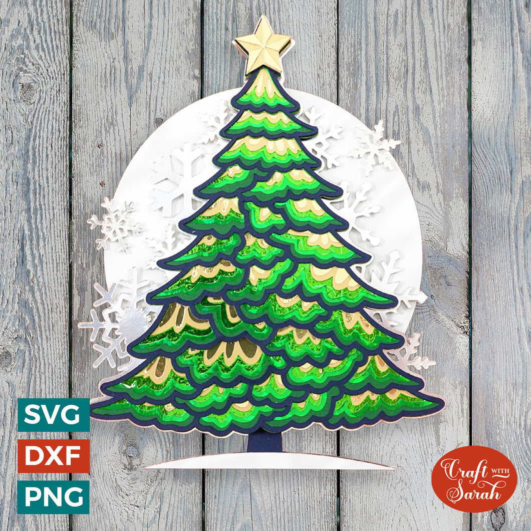 Winter Tree Layered Christmas Cutting File | CCC23